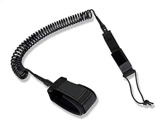 12FT Surfboard Leash 6MM SUP Surfing Leg Rope Stand Up Paddle Board Coiled Leash(7FT)