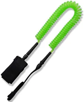 12FT Surfboard Leash 6MM SUP Surfing Leg Rope Stand Up Paddle Board Coiled Leash(7FT)