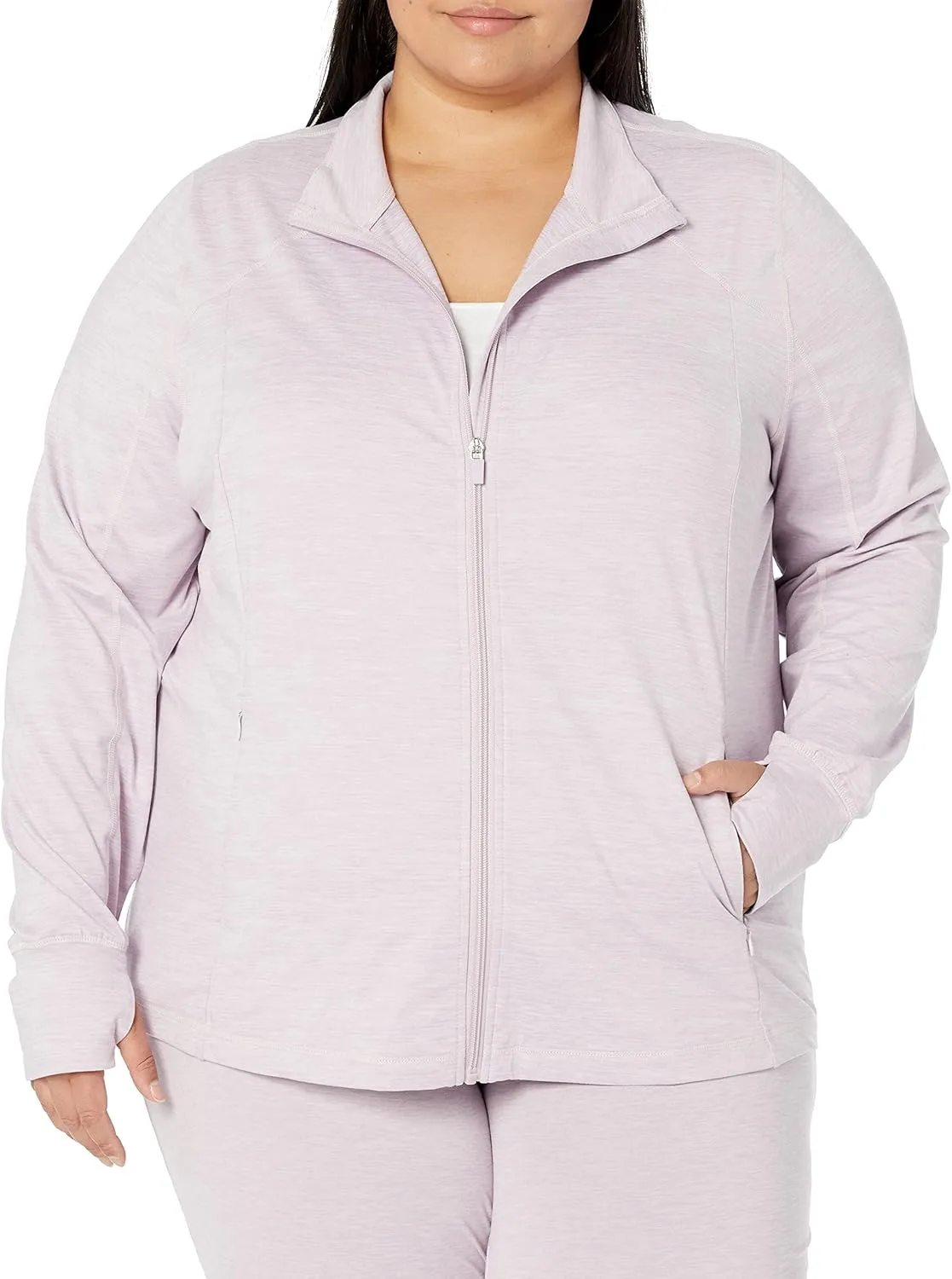 Amazon Essentials Women's Fleece Full-Zip Jacket - Brushed Tech Stretch (Available in Plus Size)