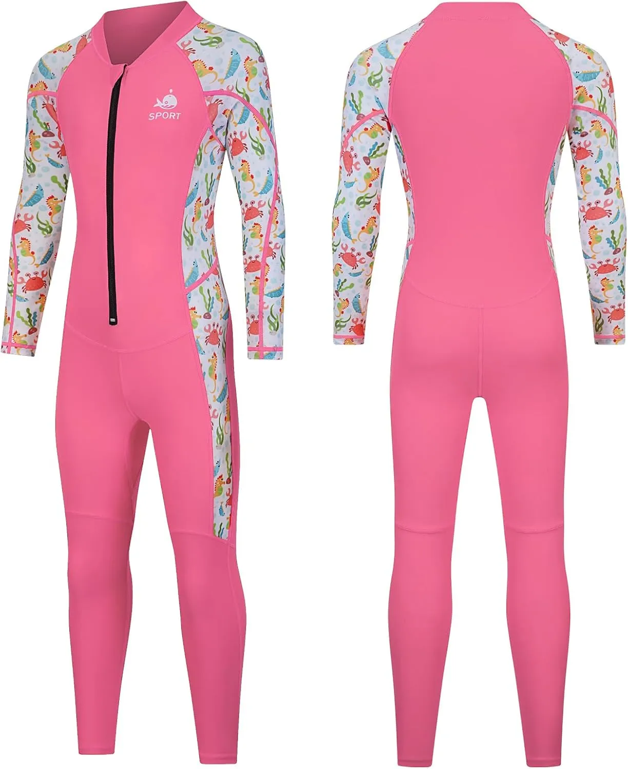 Dive Skins Suit for Kids Girls Boys Toddler and Youth Scuba Diving Full Body Swimsuit 1mm Snorkel Rash Guard Water Sports Workout for Swimming Surfboard Surfing