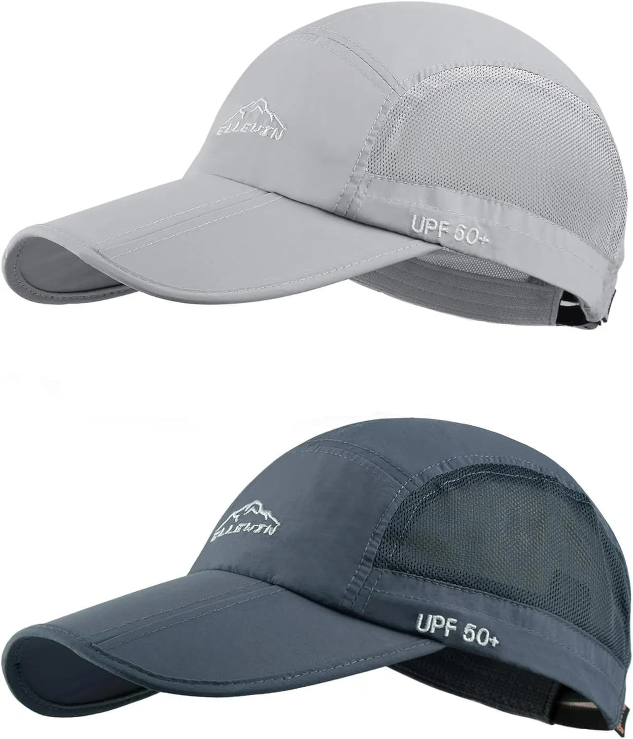 ELLEWIN 2 Pack Unisex Baseball Cap Foldable Sports Hat with UPF 50  Runing Hat