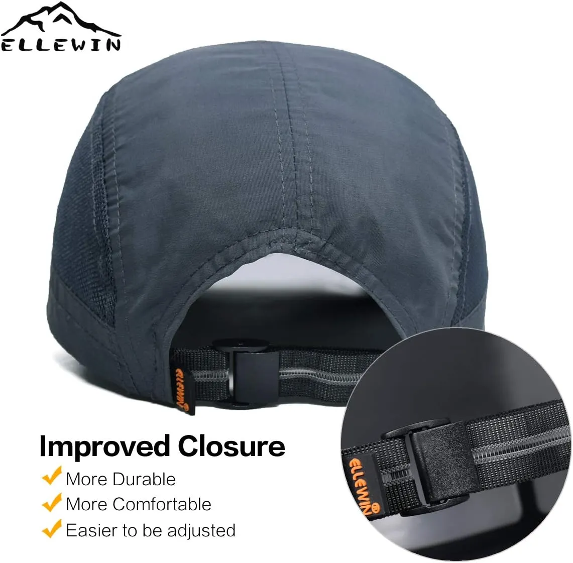 ELLEWIN 2 Pack Unisex Baseball Cap Foldable Sports Hat with UPF 50  Runing Hat