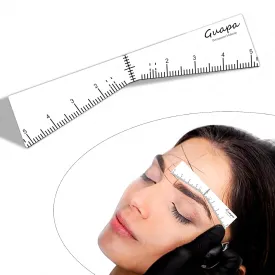 Eyebrow Ruler Stencils, Mapping Brow Tools Microblading Stickers Permanmemt Makeup Eyebrow Shaping Kit Self Adhesive Measurement Ruler for Tattoo Supplies (1 Bag - 10Pcs)