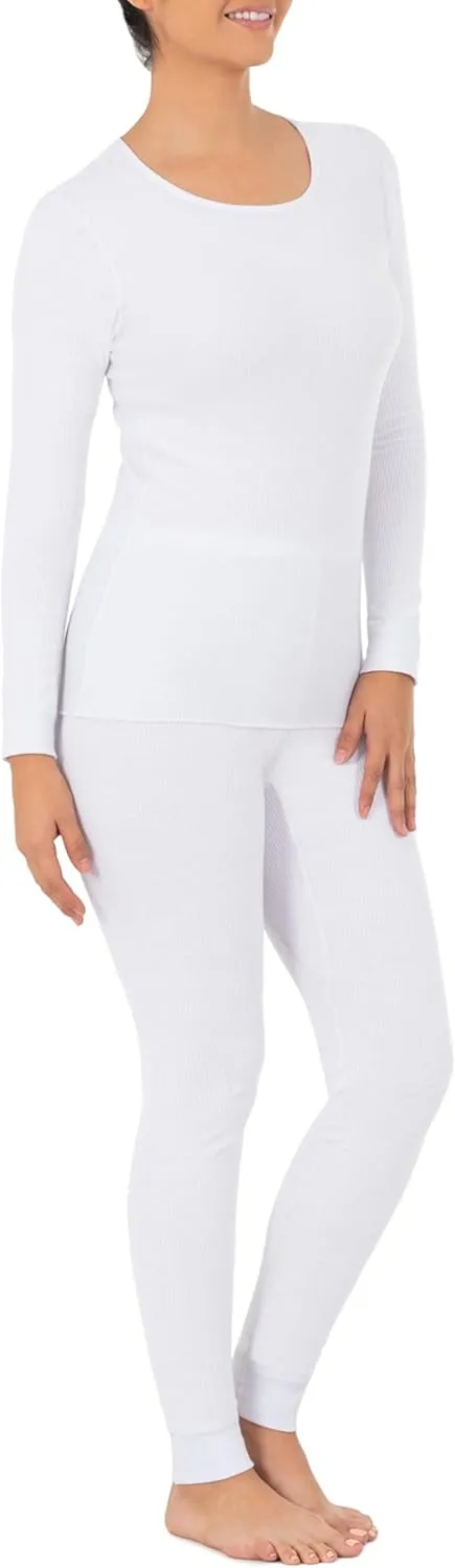 Fruit of the Loom womens Micro Waffle Premium Thermal Set
