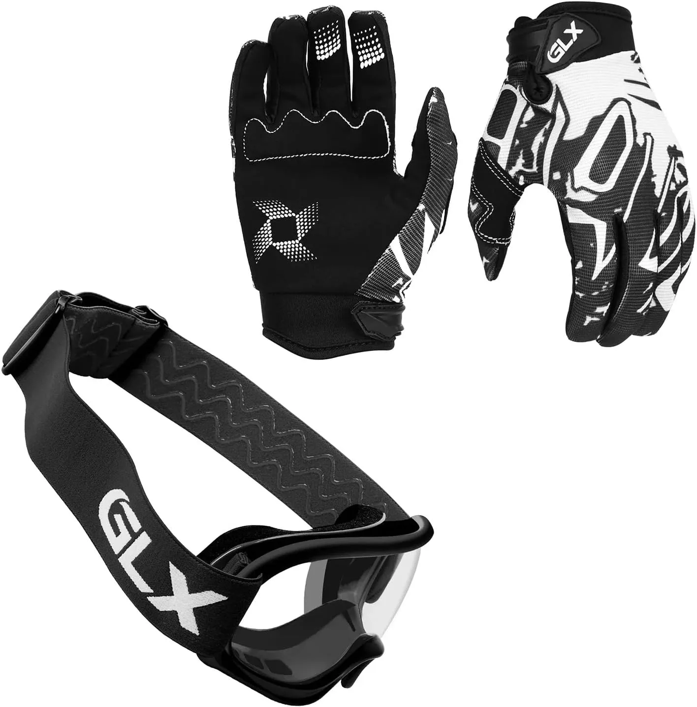 GLX GX623 Youth ATV/Dirt Bike Helmet Combo - Matte Black, Small - DOT