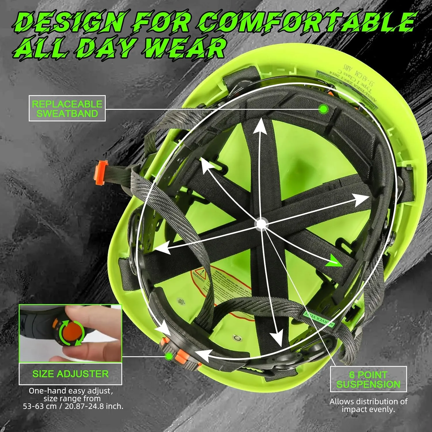 GREEN DEVIL Safety Hard Hat with Tinted & Clear Visor Vented Construction Helmet Cascos de Construccion ABS Work hardhats for Men