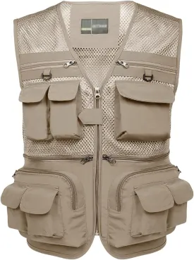 Hbufnha Fishing Vest Outdoor Work Vests Unisex Hunting Travel Photography Safari Multi Pockets