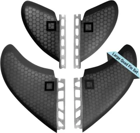 Honeycomb Fiberglass Surf Fins  Twin, Thruster, or Quad Setup  High-Performance FCS1 Twin Tab Compatible Fins for Versatile Riding
