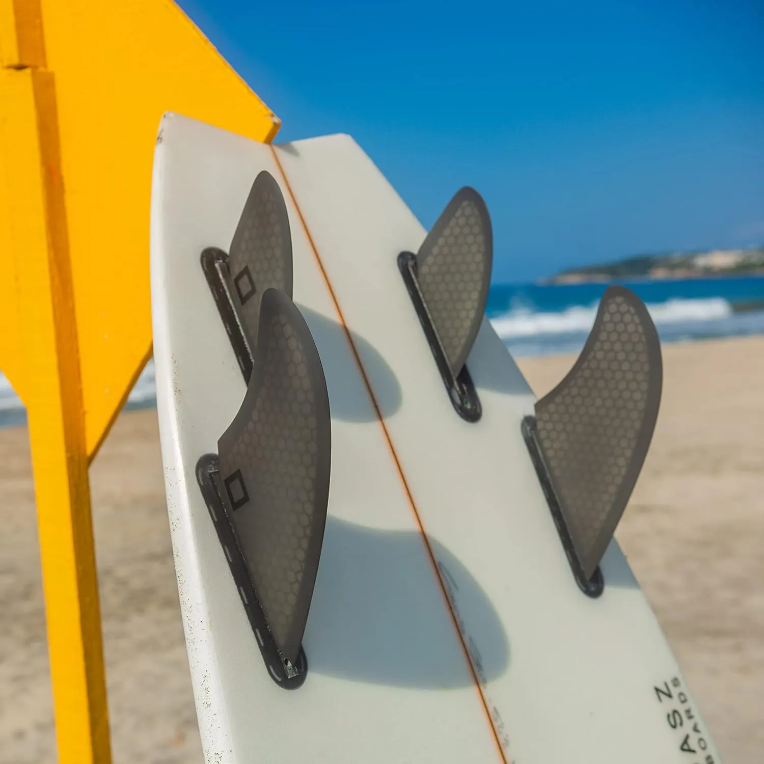 Honeycomb Fiberglass Surf Fins  Twin, Thruster, or Quad Setup  High-Performance FCS1 Twin Tab Compatible Fins for Versatile Riding