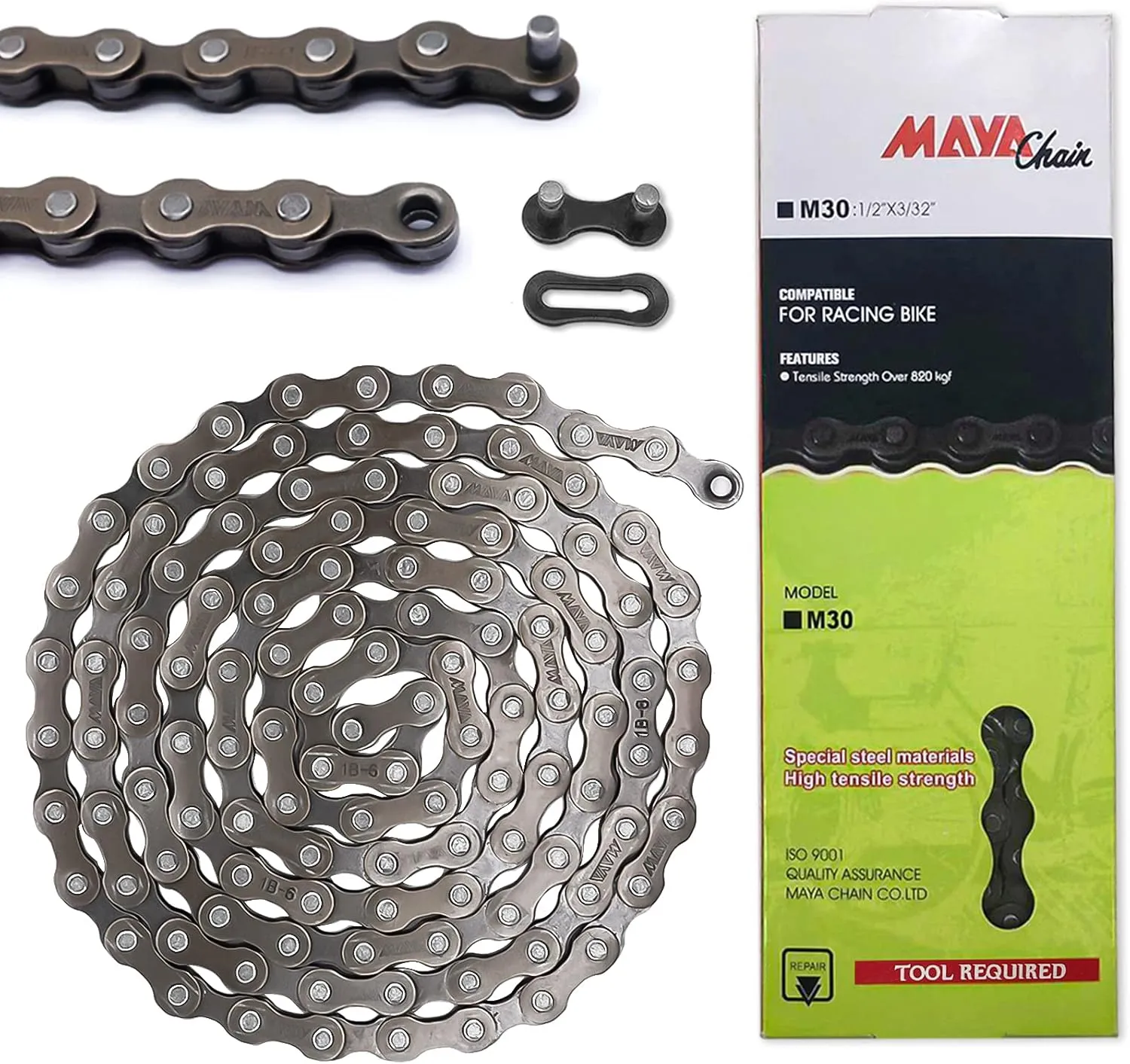 Hycline Bike Chain 6/7/8-Speed,Bicycle Chain 1/2x3/32 Inch,Special Steel for Road Mountain Racing Cycling (116 Links)