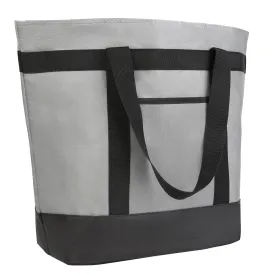 Insulated Reusable Tote Bag for Grocery Shopping for Women/Men, Pizza/Food Delivery Bag to Keep Food Cold/Hot for Uber Eats/Doordash/Grubub, Cooler bags for Travel/Beach/Picnic, Grey