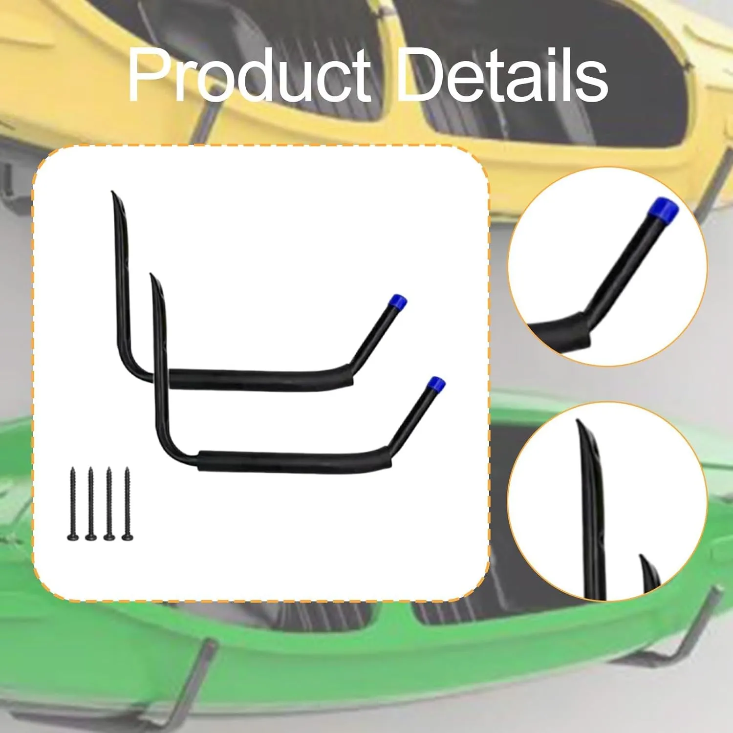 Kayak Storage Rack, Canoe Hanger Wall Mount Portable Garage Indoor Kayak Storage Hook for Canoe Home Paddleboard