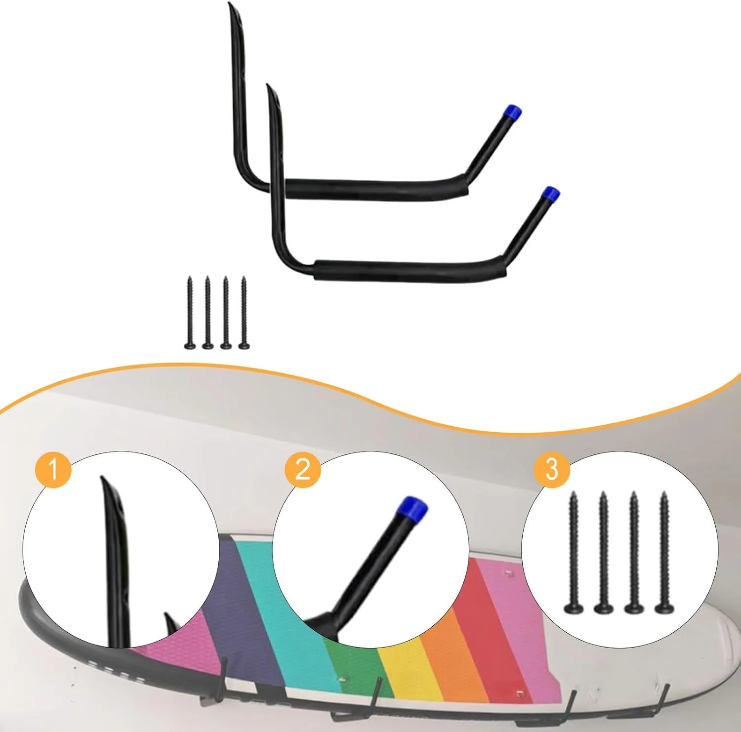 Kayak Storage Rack, Canoe Hanger Wall Mount Portable Garage Indoor Kayak Storage Hook for Canoe Home Paddleboard