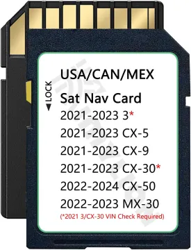 Latest Upgraded Navigation SD Card Compatible with 2021-2023 3 / CX-5 / CX-9 / CX-30, 2022-2024 CX-50, 2022-2023 MX-30, USA/CAN/MEX Maps