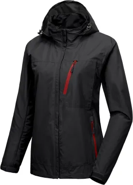 Little Donkey Andy Women's Waterproof Rain Jacket with Hood Breathable Lightweight Windbreaker Rain Shell Coat