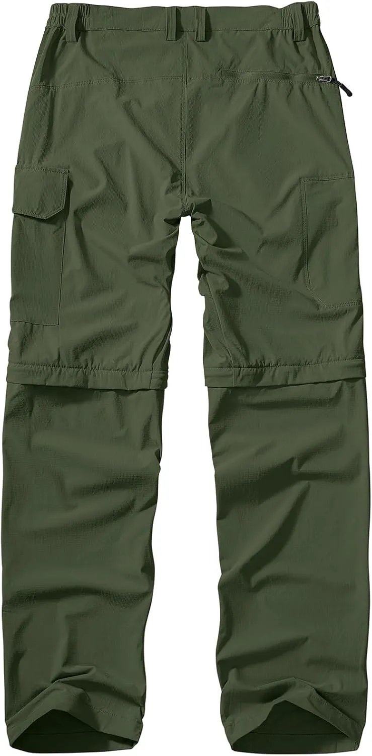 Men's Hiking Convertible Work Pants Lightweight Zip Off Lightweight Quick Dry Stretch Pants Summer Fishing Travel Outdoor