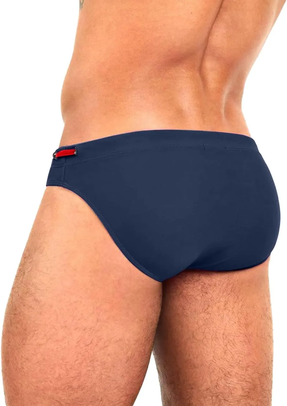 MIZOK Men's Swimwear Bikini Swimming Briefs Drawstring Swimsuits Board Surf Shorts Trunks