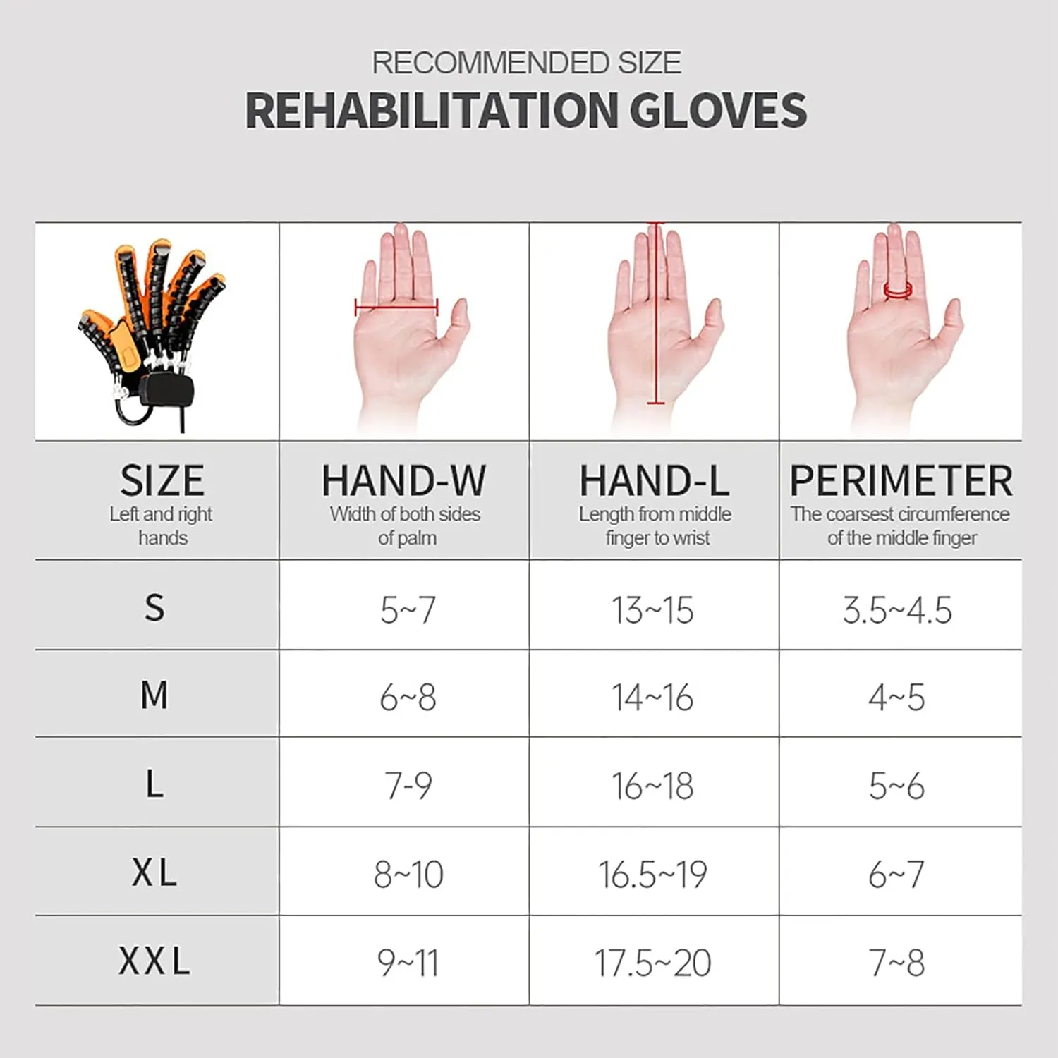 Rehabilitation Robot Gloves Hemiplegia Hand Stroke Recovery Equipment with 3 Training Modes, Robot Hand Glove Finger Trainer with Strength Adjustment