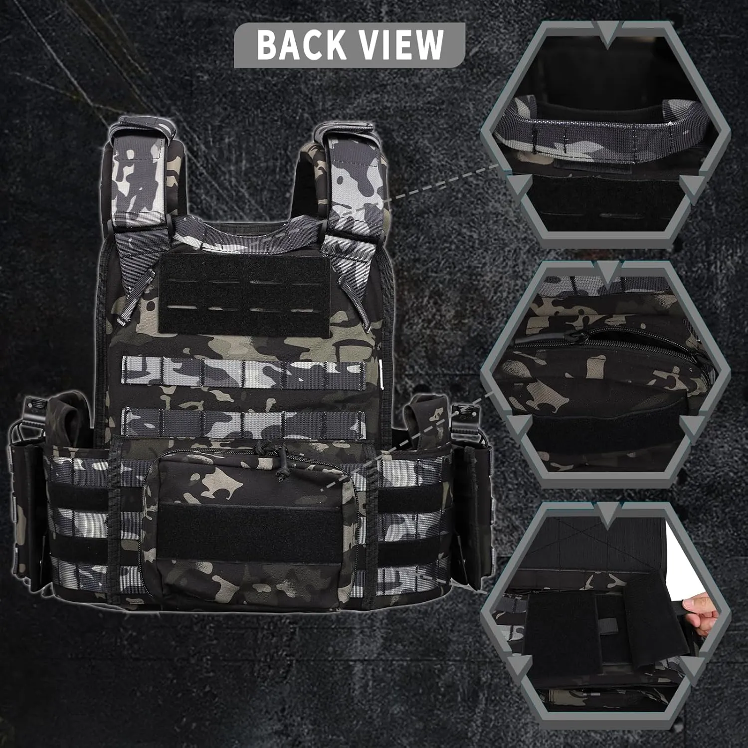 Tactical Vest for Men Molle Security Airsoft Vest Adult