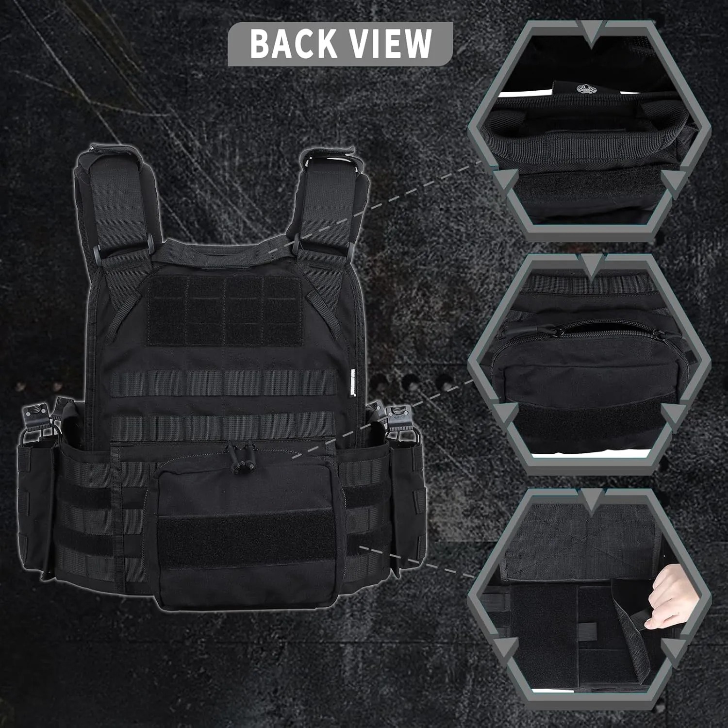 Tactical Vest for Men Molle Security Airsoft Vest Adult