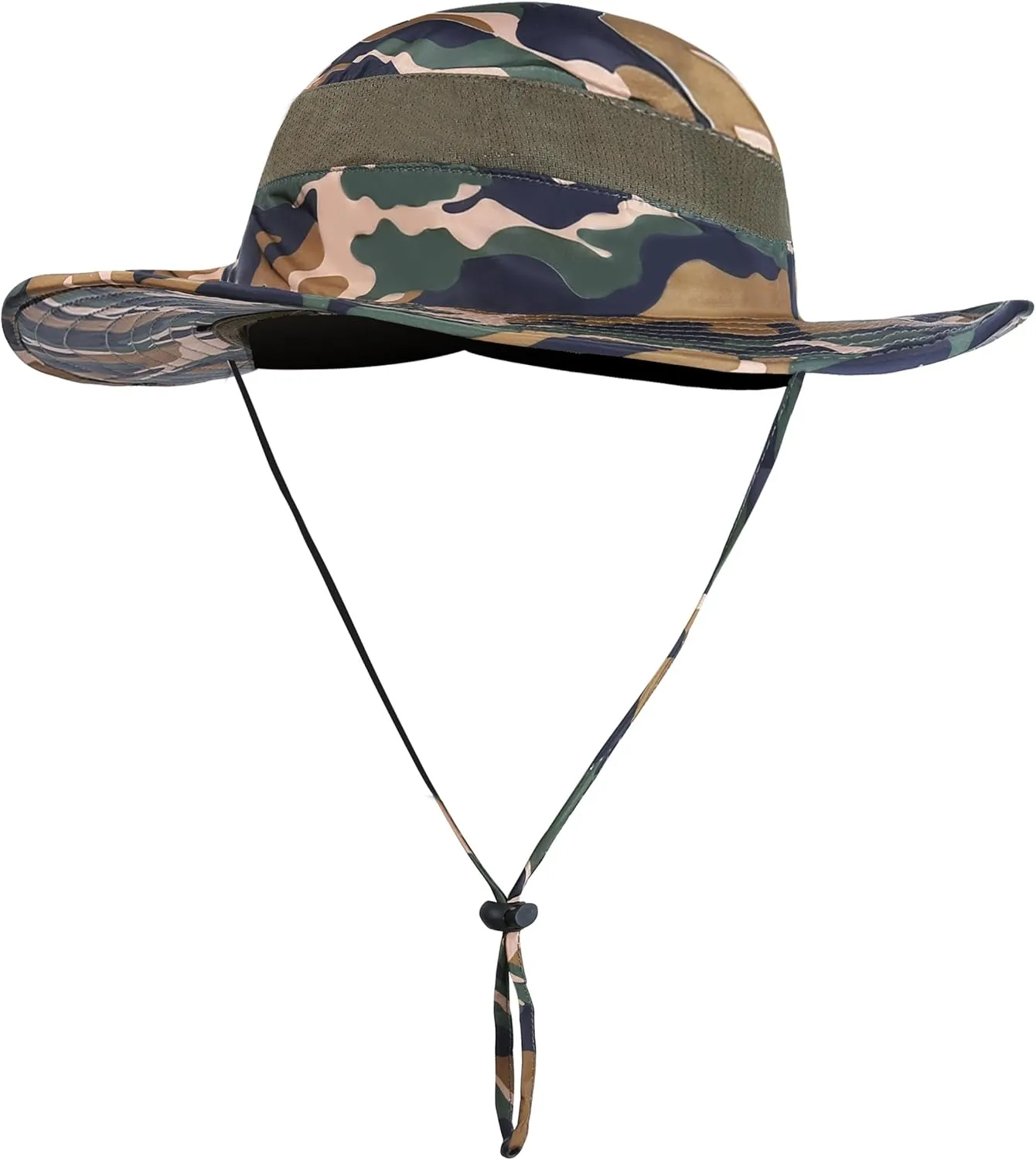 YR.Lover Outdoor UV Sun Protection Wide Brim Fishing Cap with Removable Flap